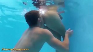 hot pussy cute teen gets rough nuru fucked by her pool boy