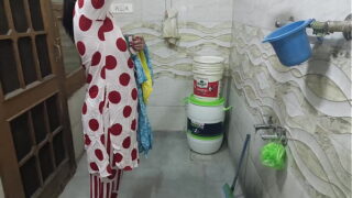 Indian Desi Bf With Gf Standing Style Sex In The Bathroom