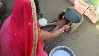 Indian House Wife With Husband Standing Doggystyle Fucking In Outdoor
