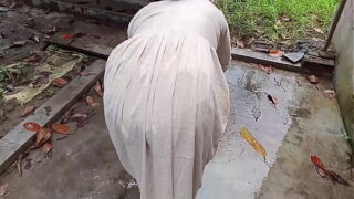 Indian Punjabi Maid Fucking Doggystyle In Home Garden