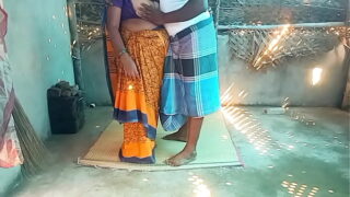 Indian village housewife standing style fucked fat pussy by husband