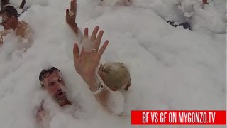 Titus Steel vs Jasmine Rouge Have Public Sex During A Punta Cana Foam Swimming Pool Party